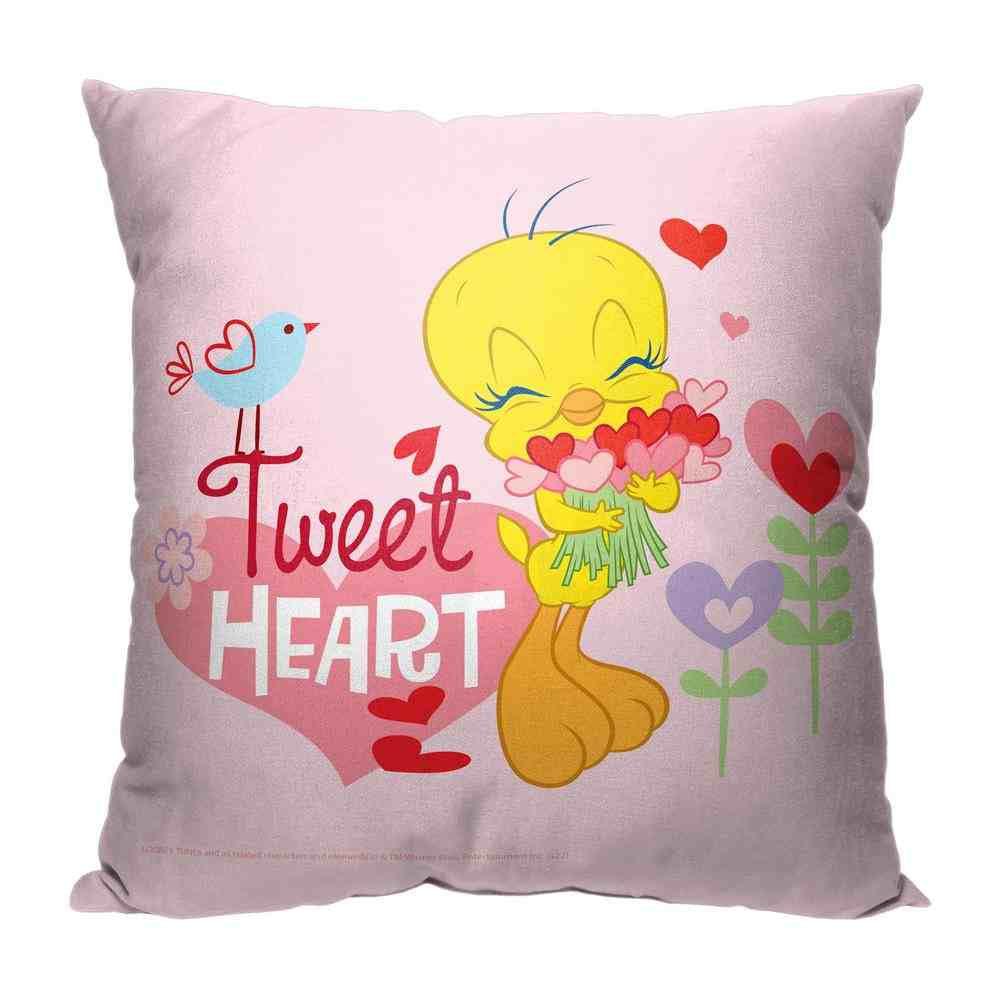 Warner Bros. Looney Tunes Tweet Heart Throw Pillow 18x18 Inches