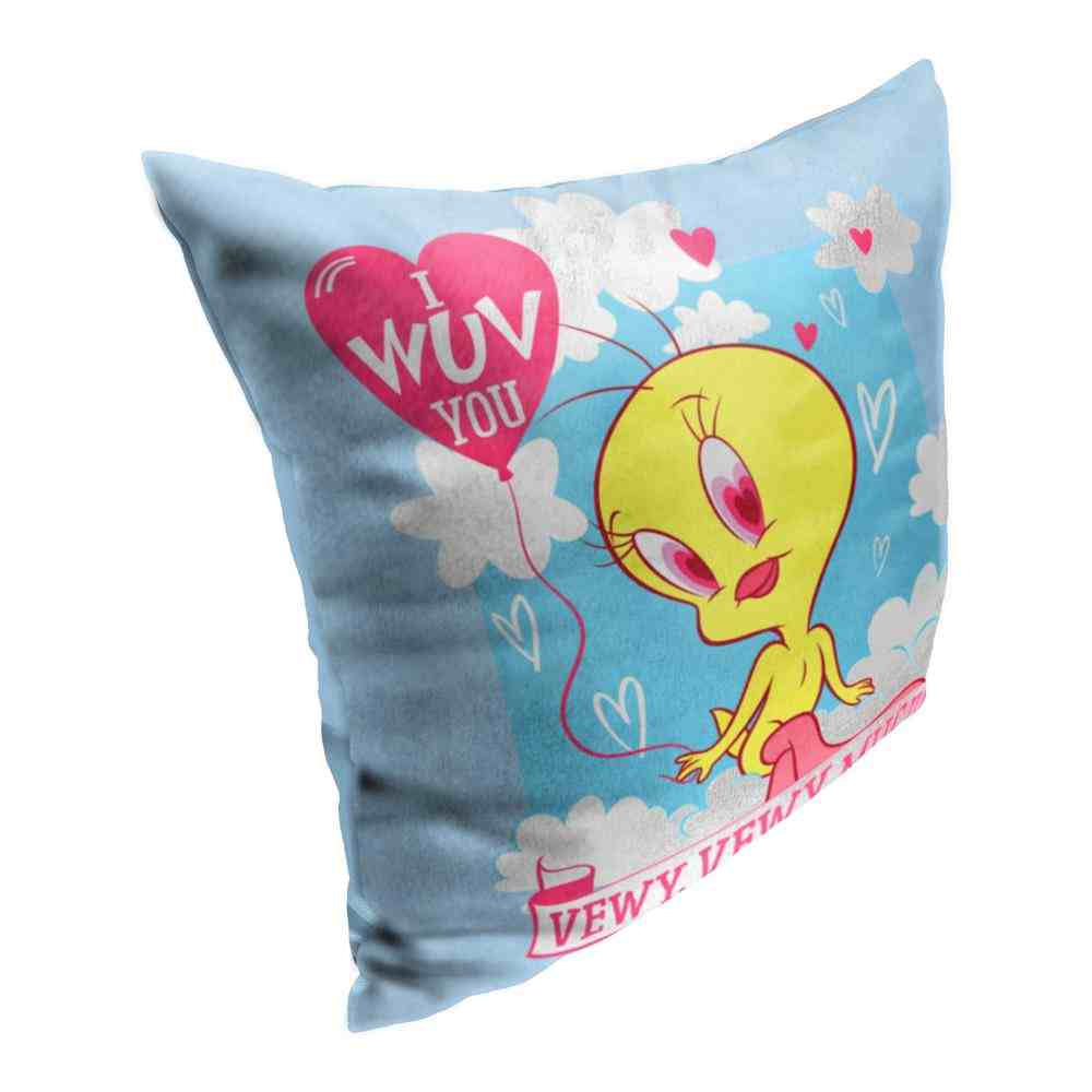 Warner Bros. Looney Tunes Wuv You Vewy Much Throw Pillow 18x18 Inches