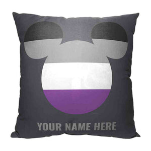 Disney Pride Ace Flag Mickey Personalized Throw Pillow 18x18 Inches