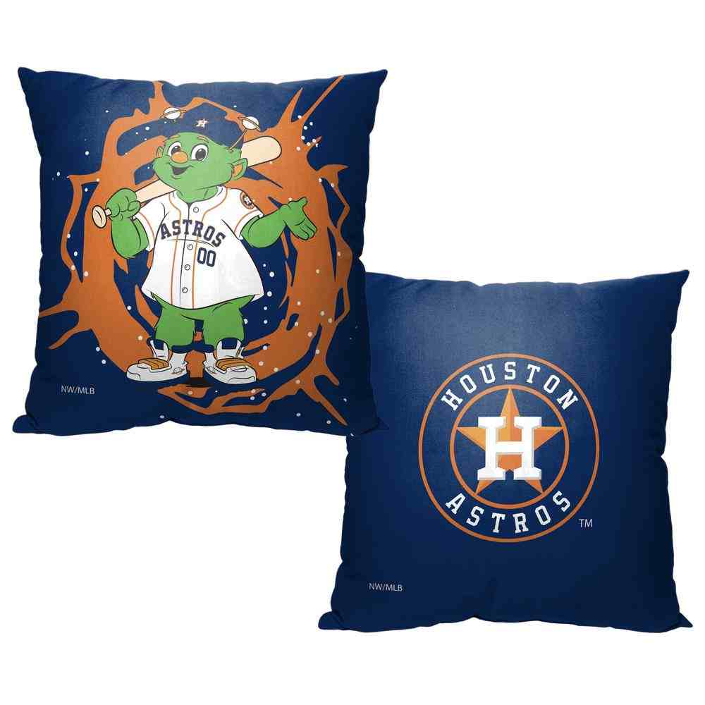 MLB Houston Astros Mascot Throw Pillow 18x18 Inches