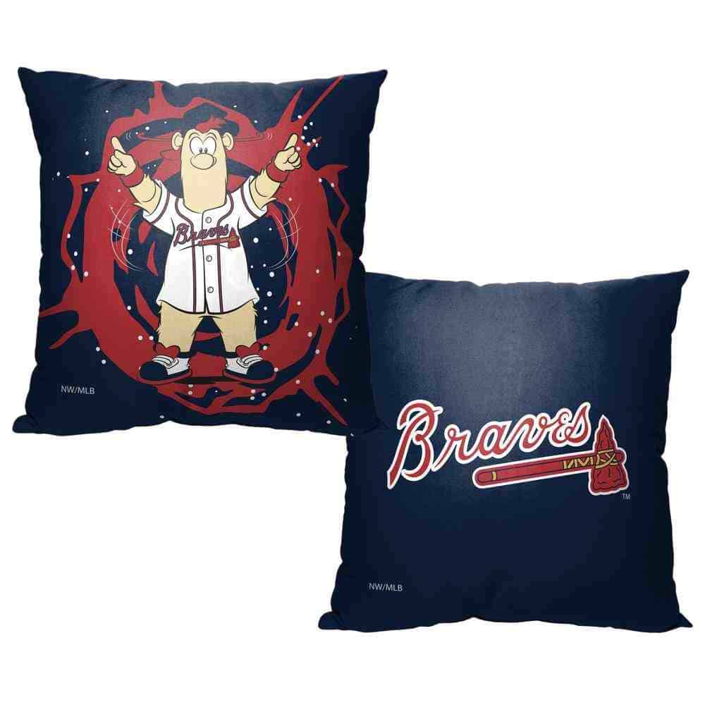 MLB Atlanta Braves Mascot Throw Pillow 18x18 Inches