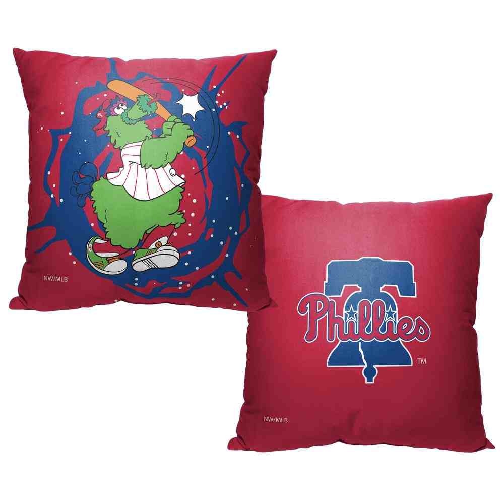 MLB Philadelphia Phillies Mascot Throw Pillow 18x18 Inches