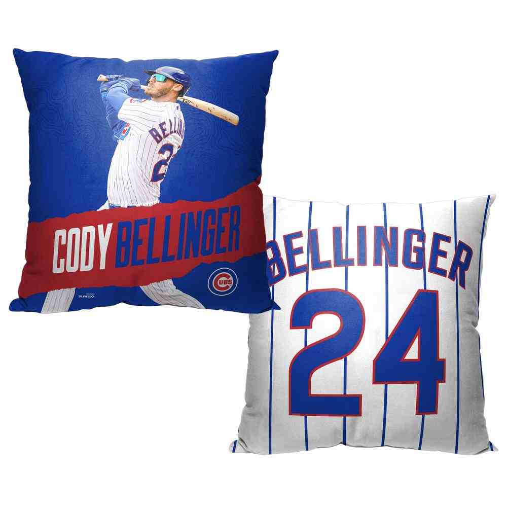 MLB Chicago Cubs Cody Bellinger Throw Pillow 18x18 Inches