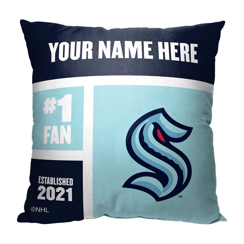 NHL Seattle Kraken Colorblock  Personalized Pillow