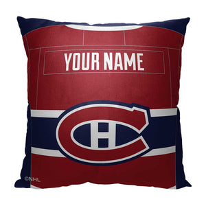 NHL Montreal Canadiens Jersey Personalized Throw Pillow 18x18 Inches