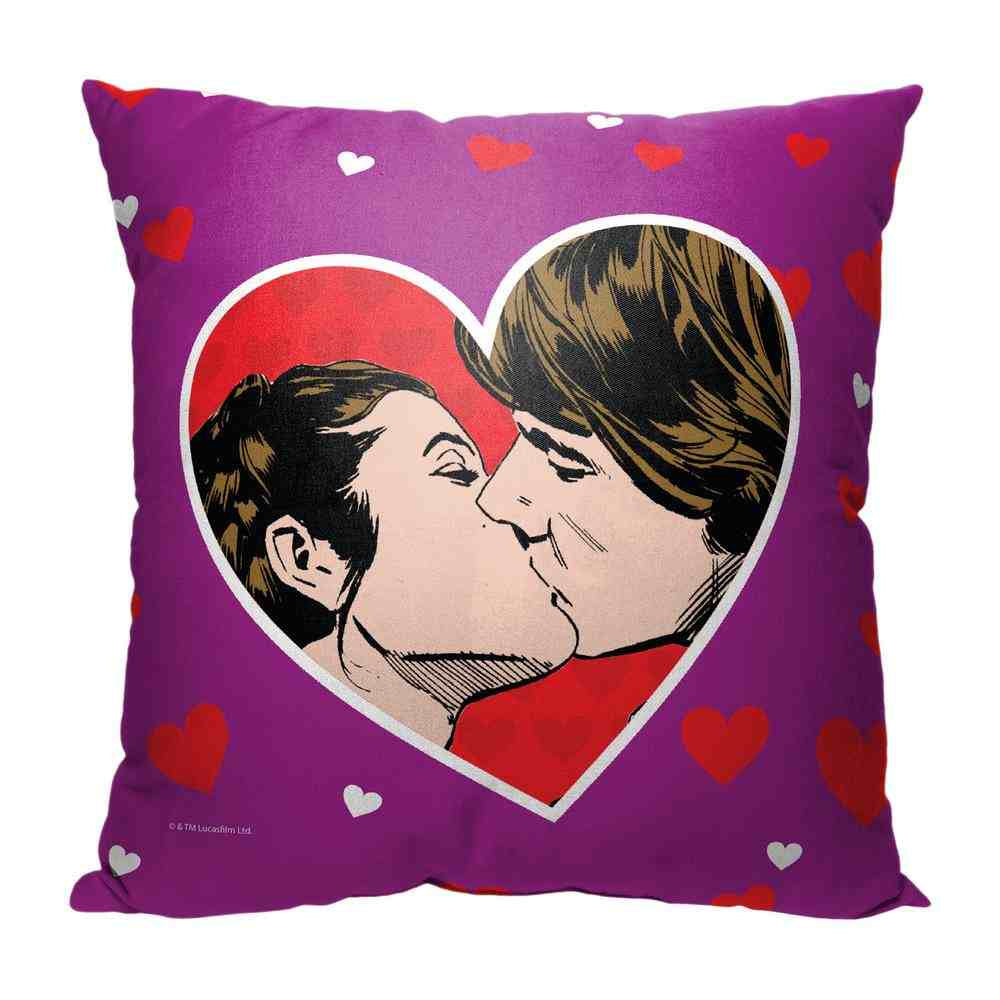 Disney Star Wars Han And Leia Throw Pillow 18x18 Inches