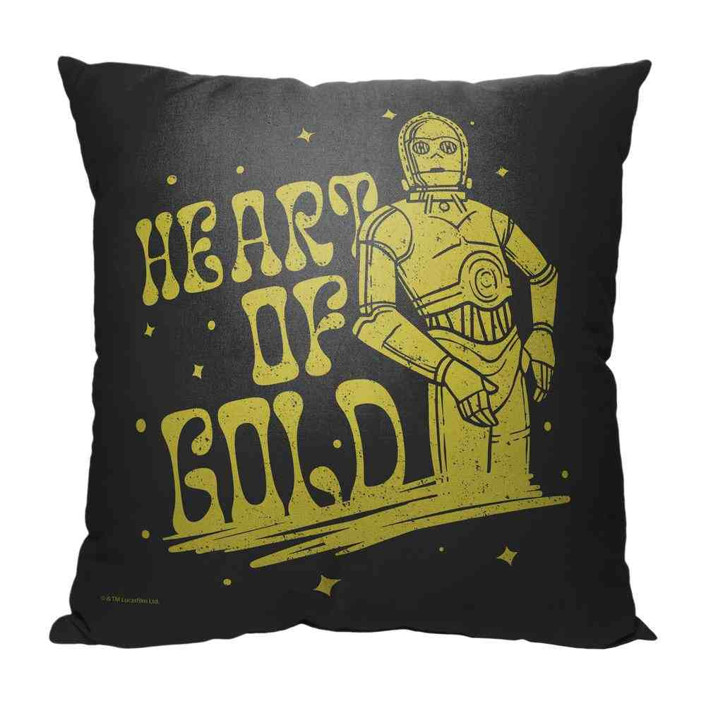 Disney Star Wars Heart Of Gold Throw Pillow 18x18 Inches