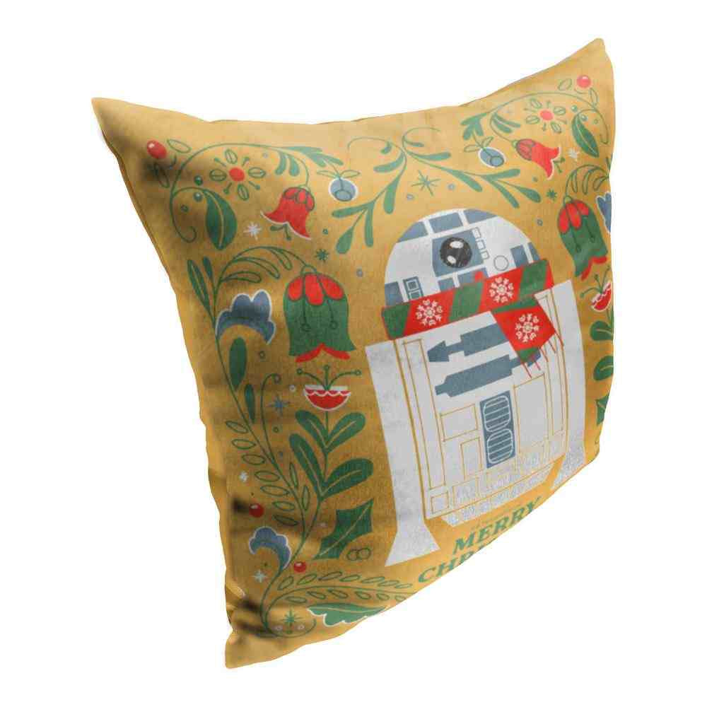 Disney Star Wars Holiday Droid Throw Pillow 18x18 Inches