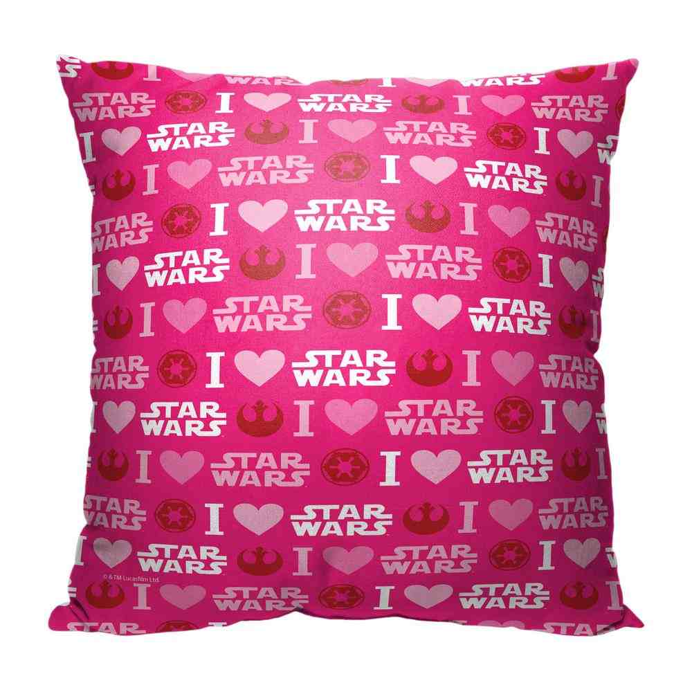 Disney Star Wars I Love Star Wars Throw Pillow 18x18 Inches