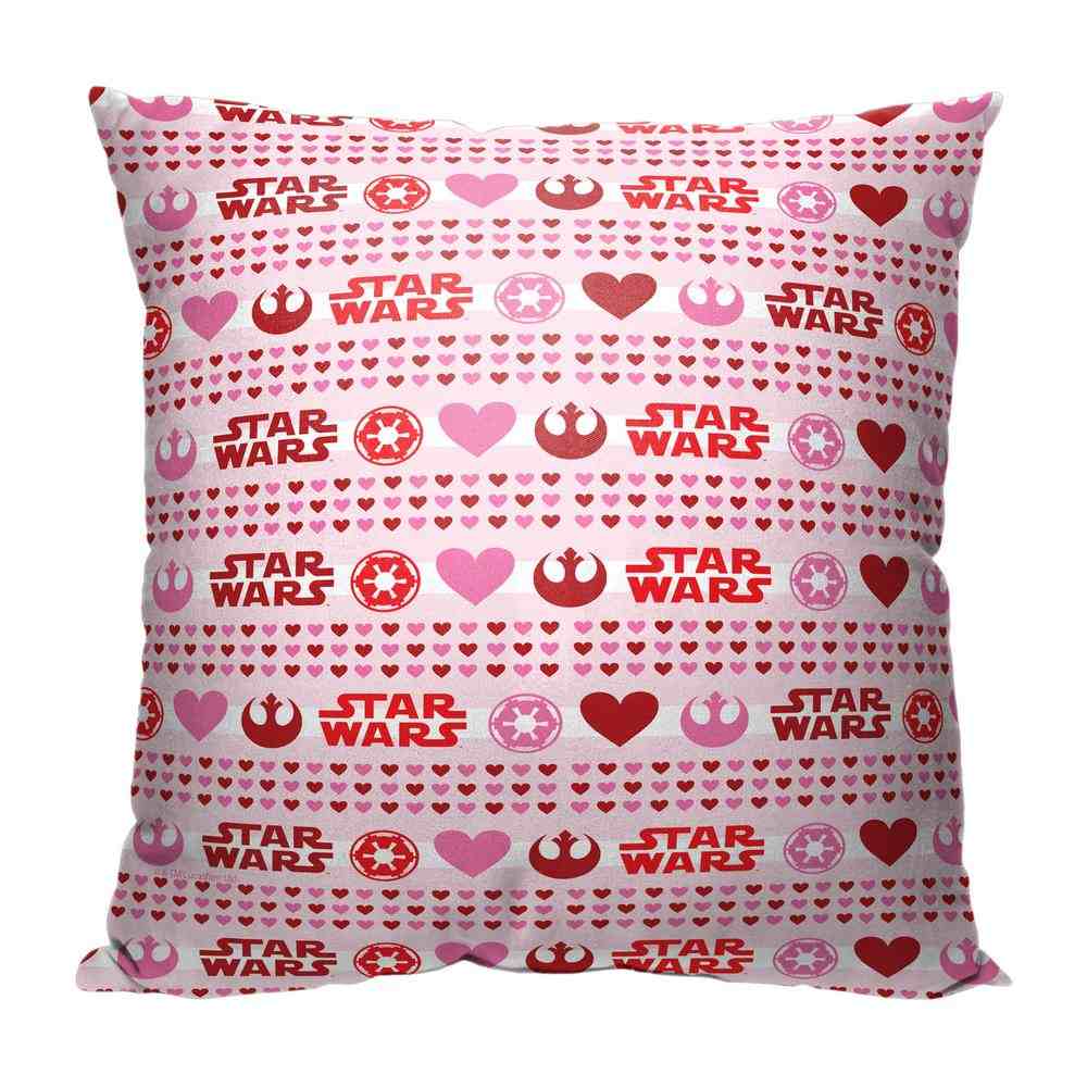 Disney Star Wars Love And Star Wars Throw Pillow 18x18 Inches