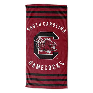 NCAA South Carolina Gamecocks Stripes Beach Towel 30x60 Inches