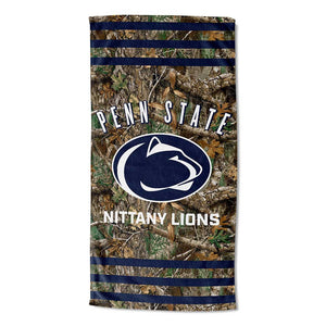 NCAA Penn State Nittany Lions Realtree Stripes Beach Towel 30x60 Inches