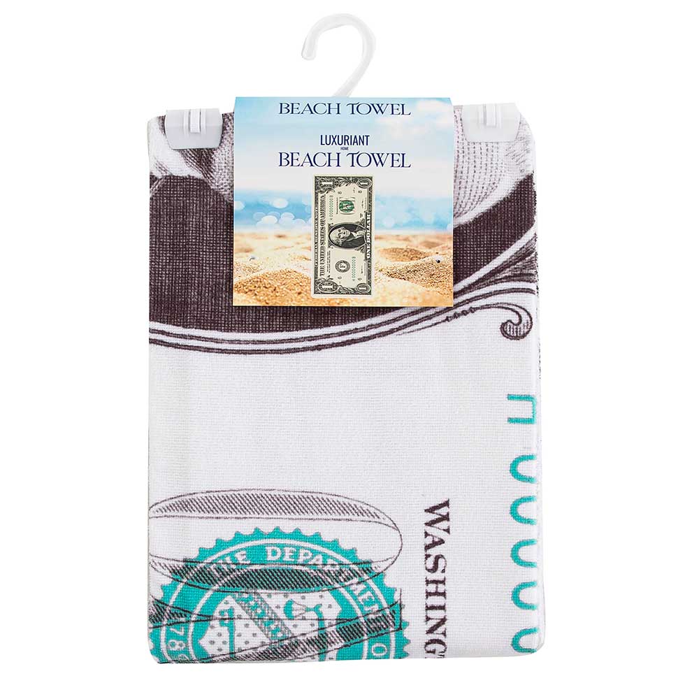 Dollar Bill Beach Towel 30x60 Inches