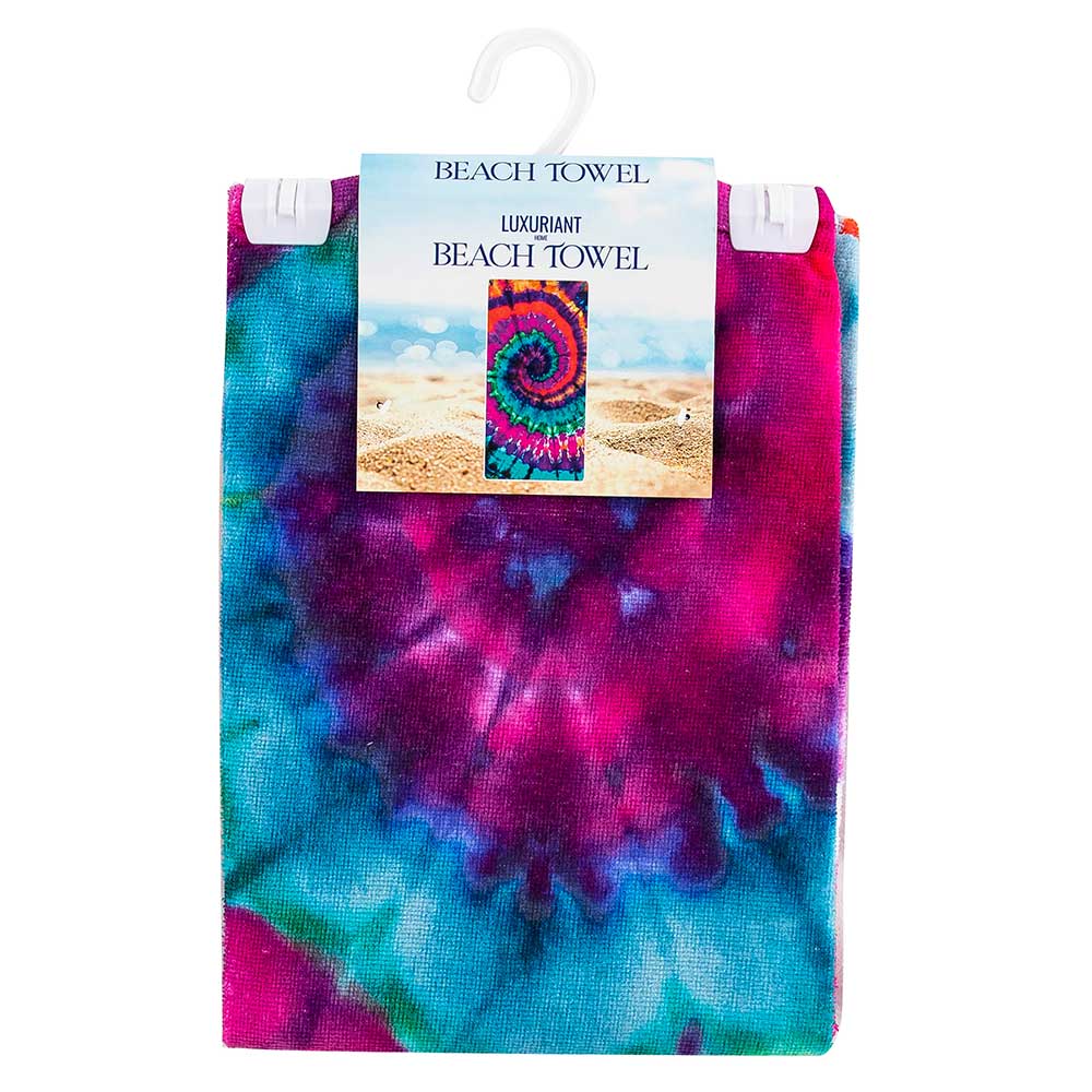 Psychedelic Tie Dye Beach Towel 30x60 Inches