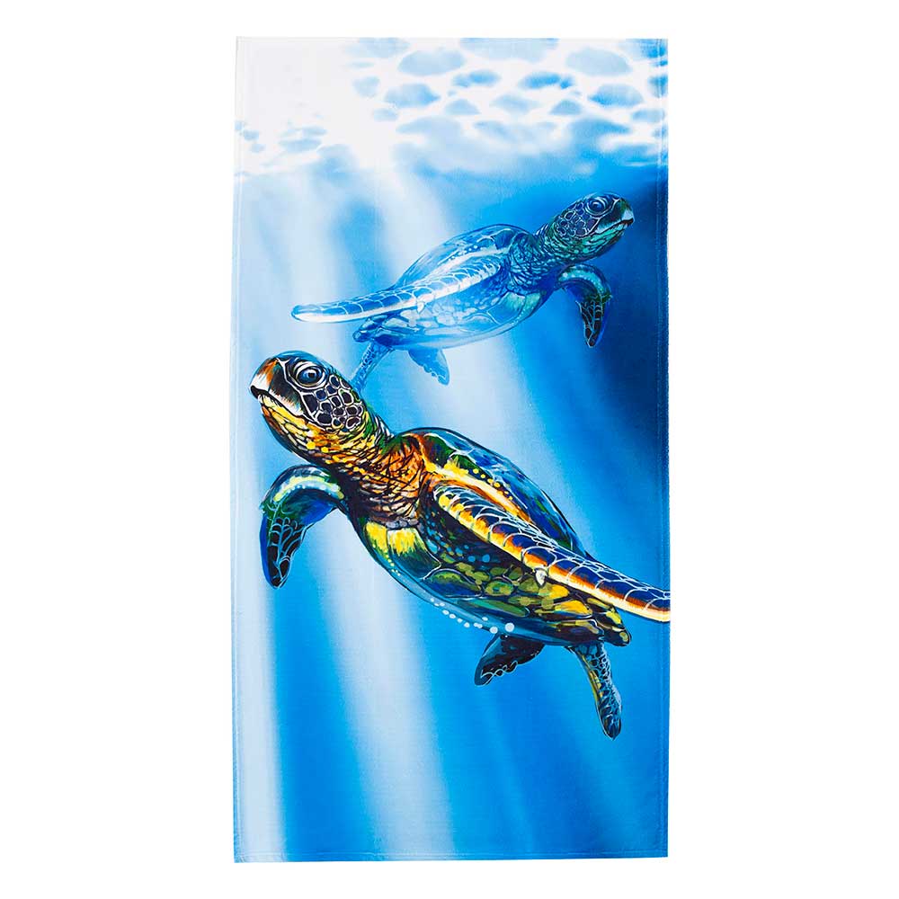 Sea Turtle Swim Beach Towel 30x60 Inches