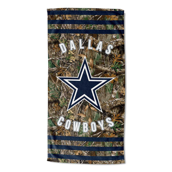 NFL Dallas Cowboys Realtree Stripes Beach Towel 30x60 Inches