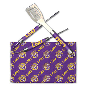 NCAA LSU Tigers Bbq Grill Utensil Set