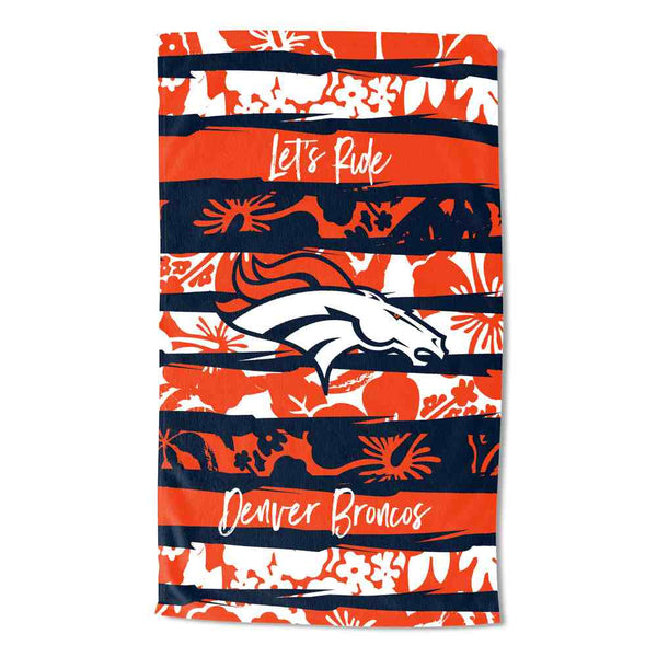NFL Denver Broncos Pocket Beach Towel 35 x 60 Inches