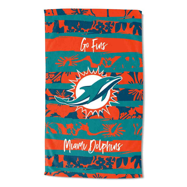 NFL Miami Dolphins Pocket Beach Towel 35 x 60 Inches