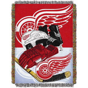 NHL Detroit Red Wings Home Ice Advantage Woven Tapestry Wall Hanging 48x60 Inches