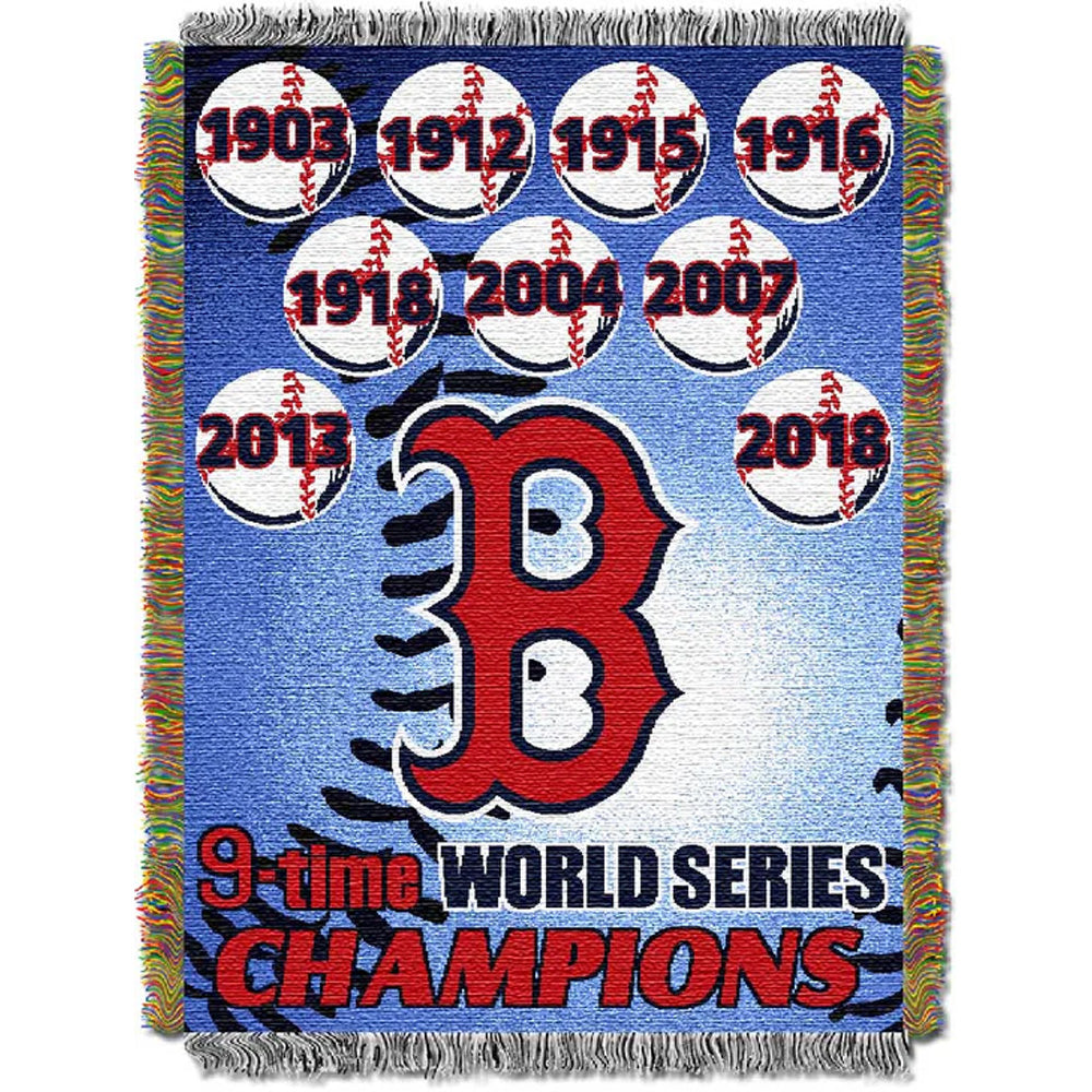 MLB Red Sox Commemorative Series Throw Blanket 48x60 Inches