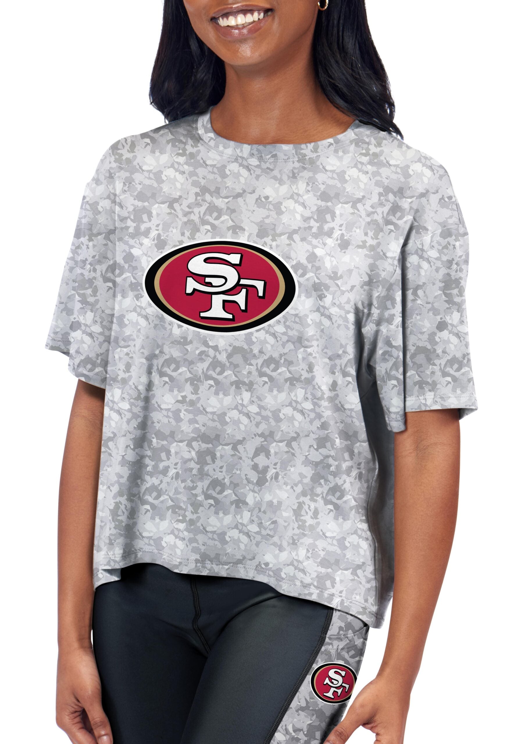 San Francisco 49ers Certo Women's Turnout T-Shirt - Gray