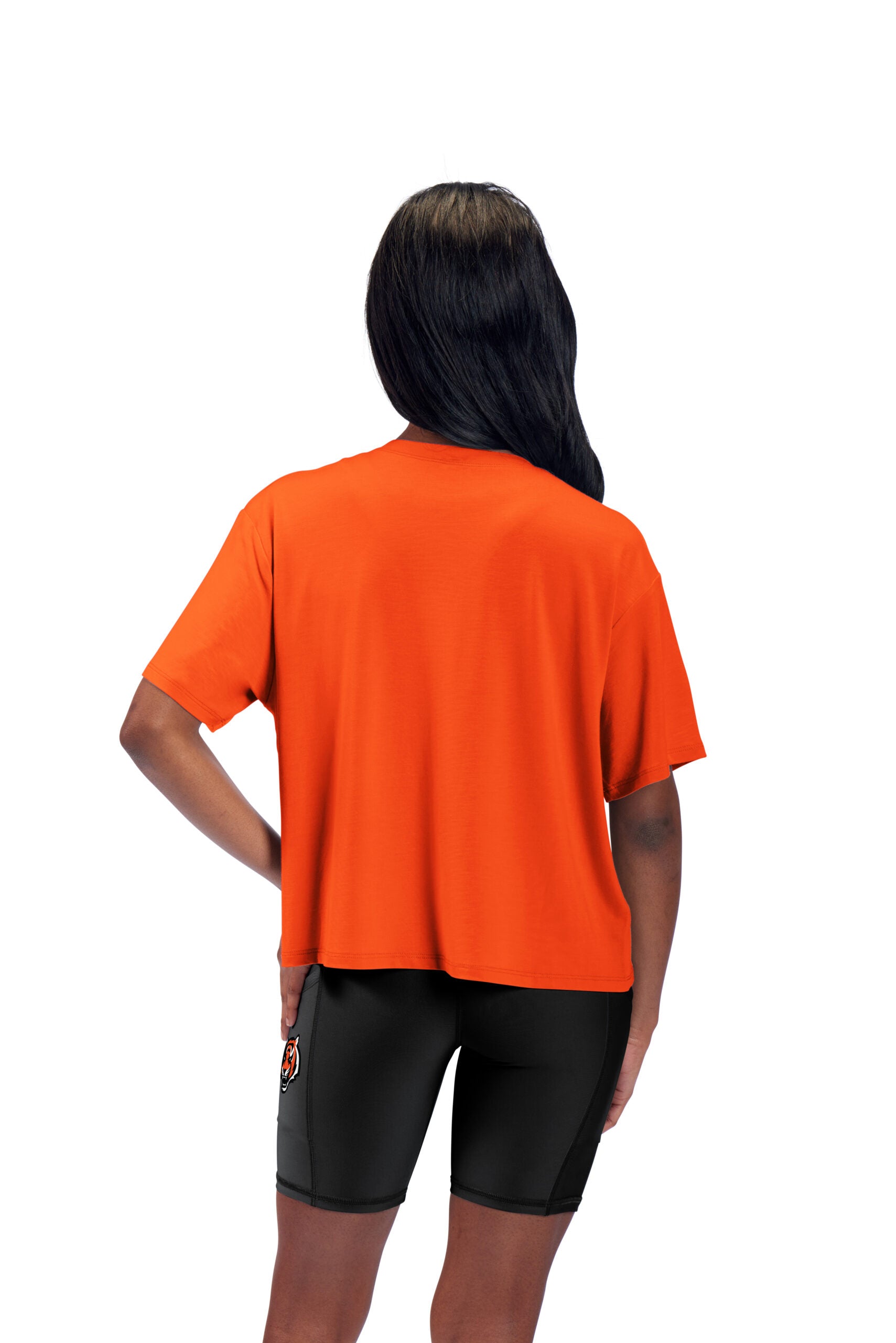 Cincinnati Bengals Certo Women's Format Cropped T-Shirt - Orange