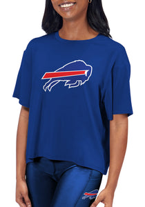 Buffalo Bills Certo Women's Format Cropped T-Shirt - Royal