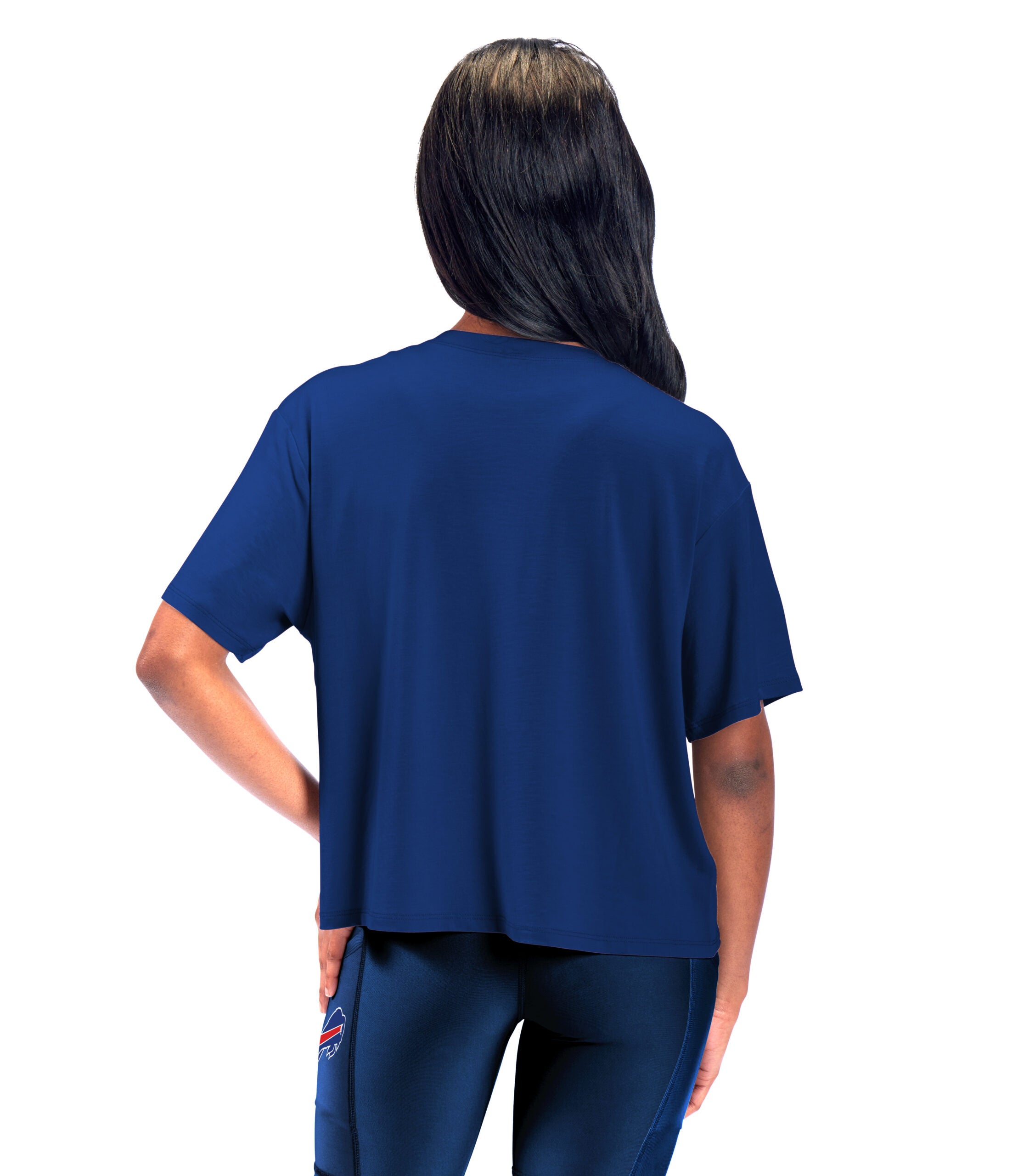 Buffalo Bills Certo Women's Format Cropped T-Shirt - Royal