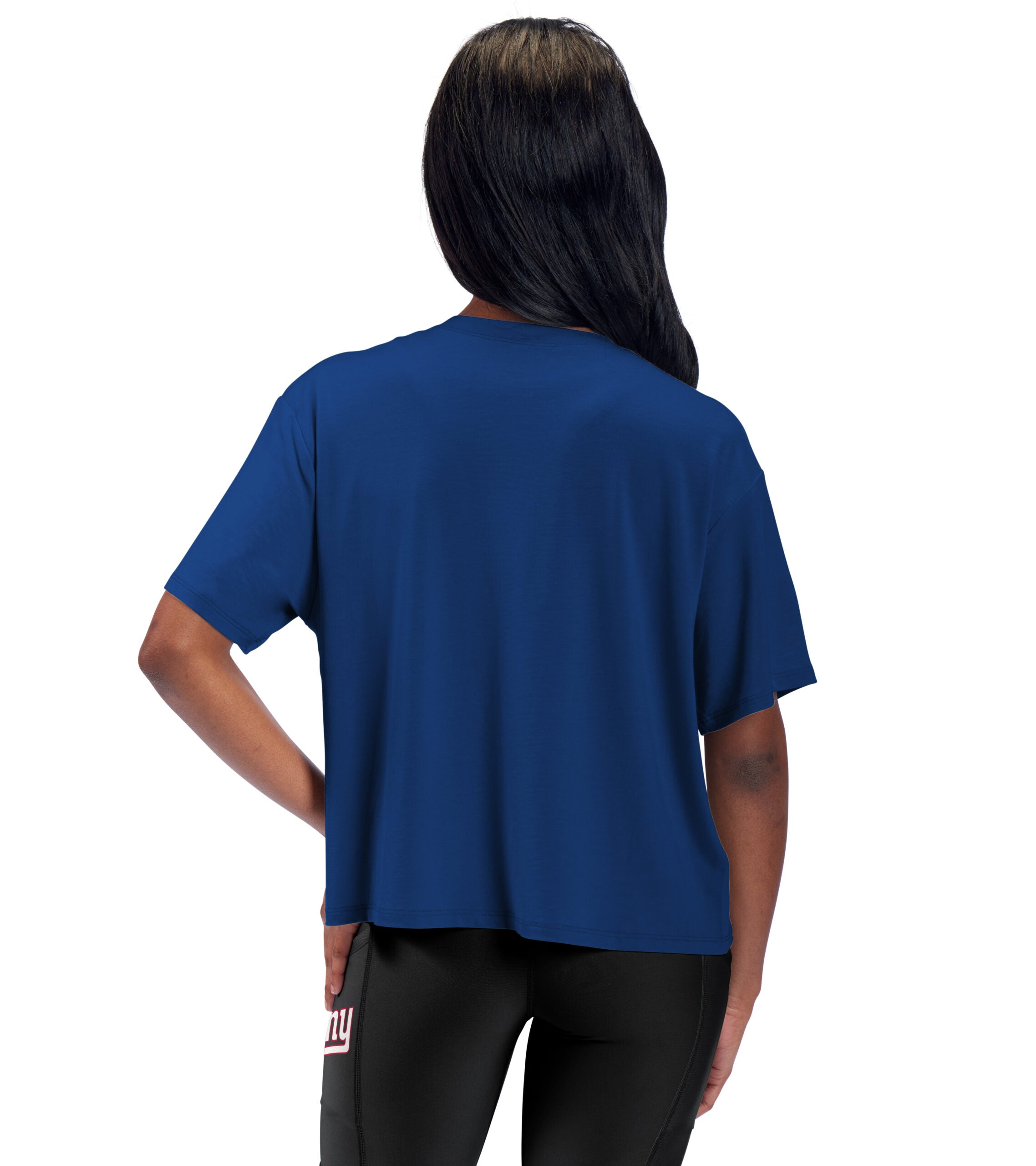 New York Giants Certo Women's Format Cropped T-Shirt - Royal