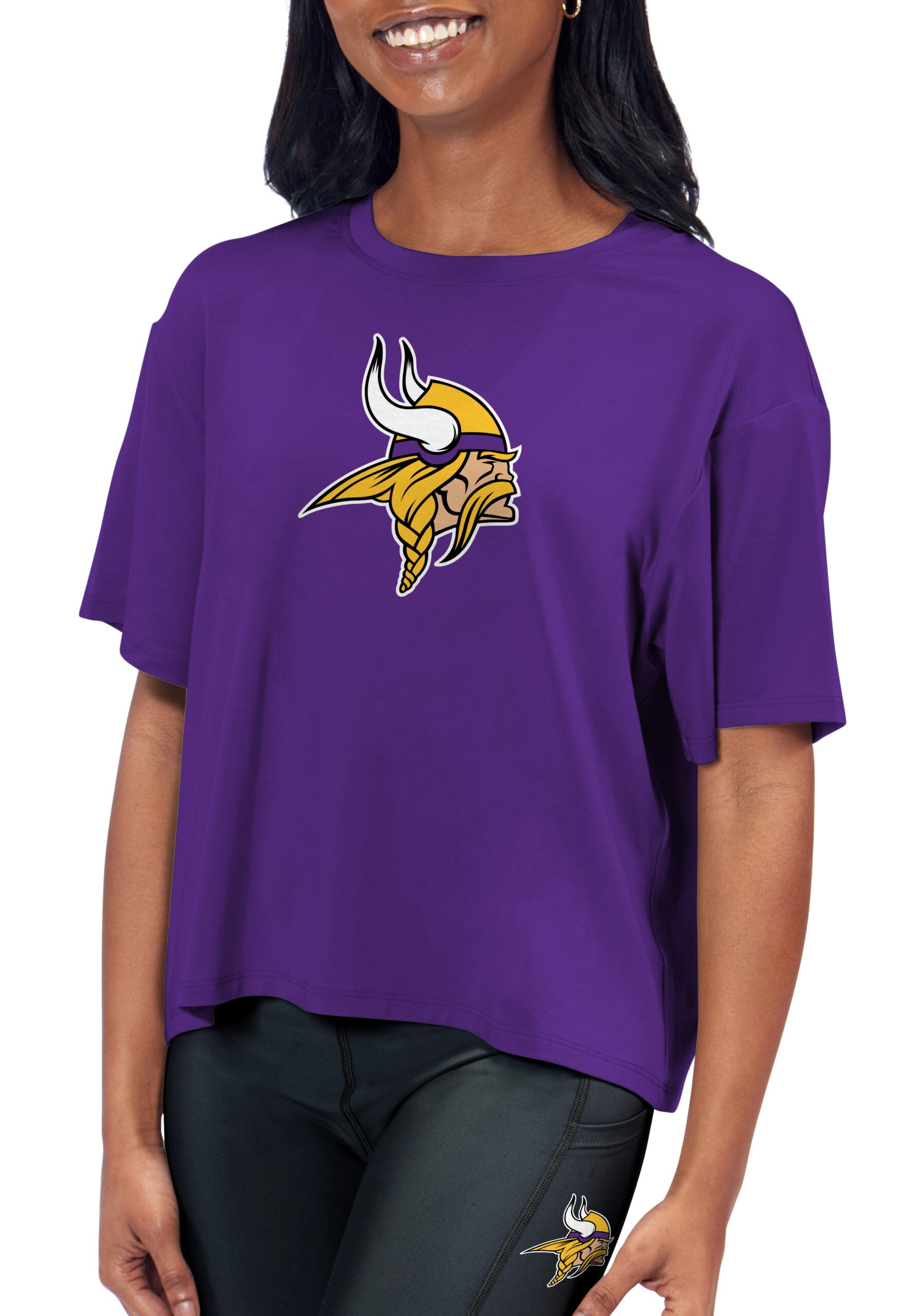 Minnesota Vikings Certo Women's Format Cropped T-Shirt - Purple