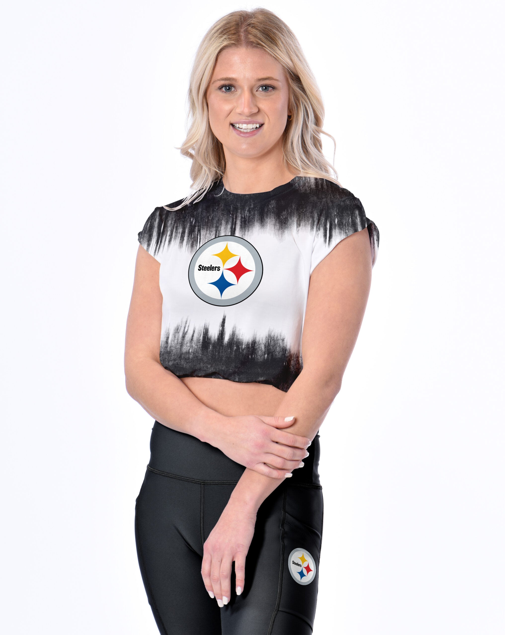 Pittsburgh Steelers Certo Women's Cropped Framework T-Shirt - White