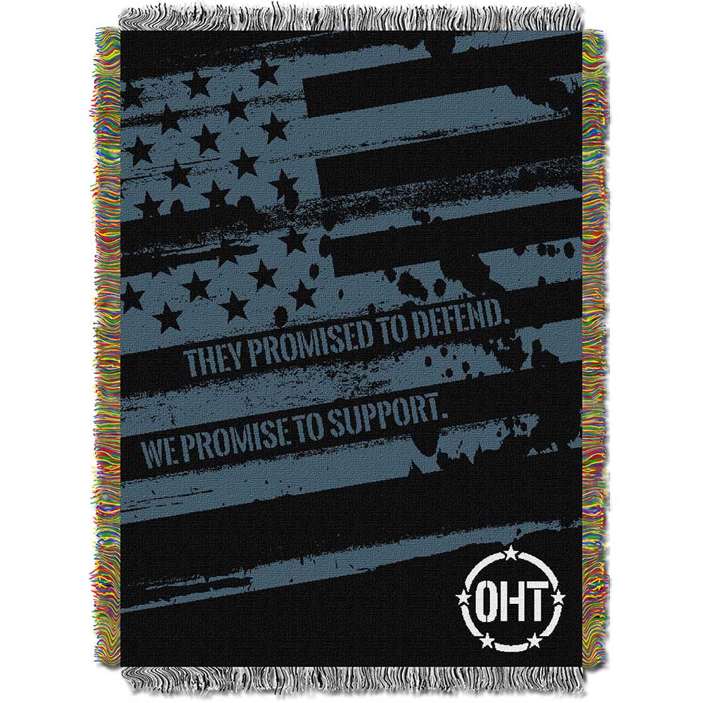 Operation Hat Trick Tonal Pride Holiday Tapestry Throw Blanket 48x60 Inches