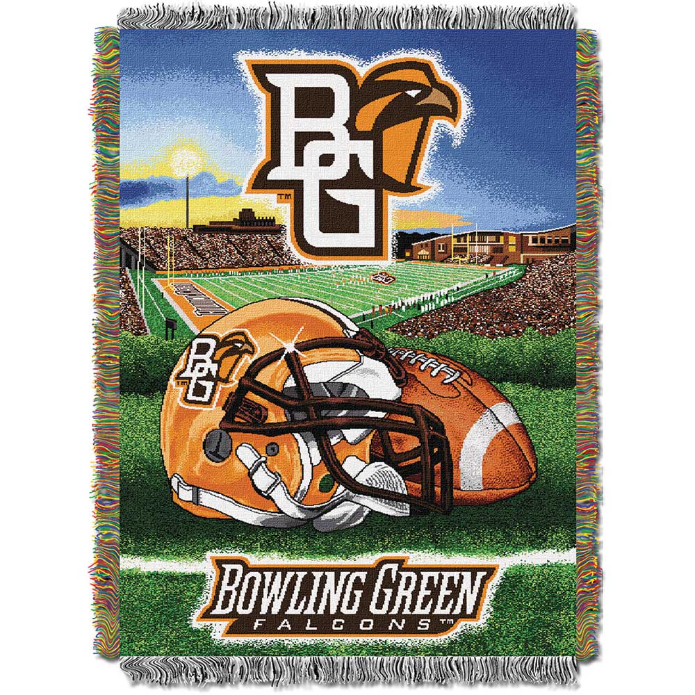 NCAA Bowling Green Falcons Homefield Advantage Woven Tapestry Throw Blanket 48x60 Inches