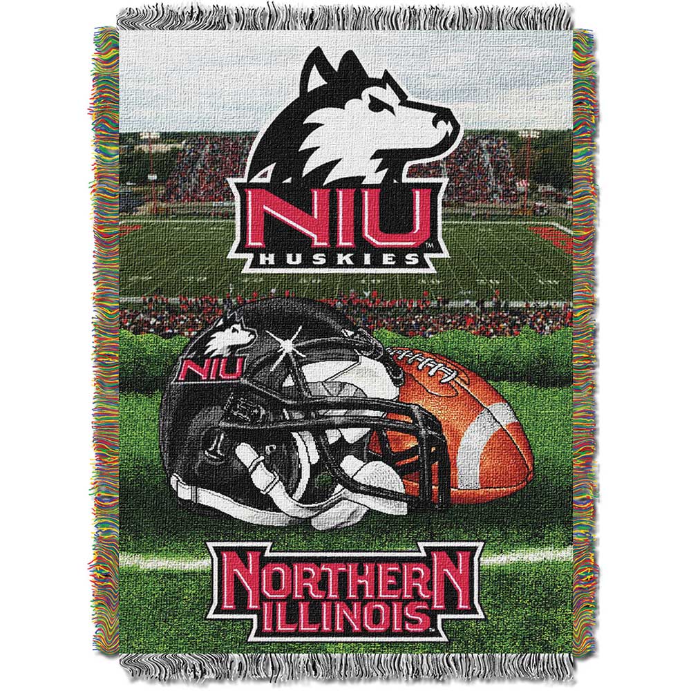 NCAA Northern Illinois Huskies Homefield Advantage Woven Tapestry Throw Blanket 48x60 Inches