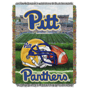 NCAA Pittsburgh Panthers Homefield Advantage Woven Tapestry Throw Blanket 48x60 Inches