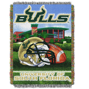 NCAA South Florida Bulls Homefield Advantage Woven Tapestry Throw Blanket 48x60 Inches