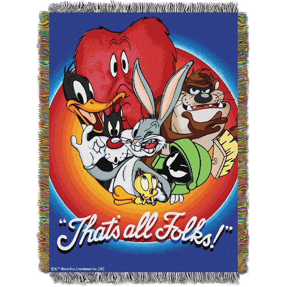 Warner Bros. Looney Tunes Favorite Show Woven Tapestry Throw Blanket 48x60 Inches