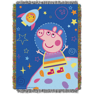 Hasbro Peppa Pig Love My Space Woven Tapestry Throw Blanket 46x60 Inches