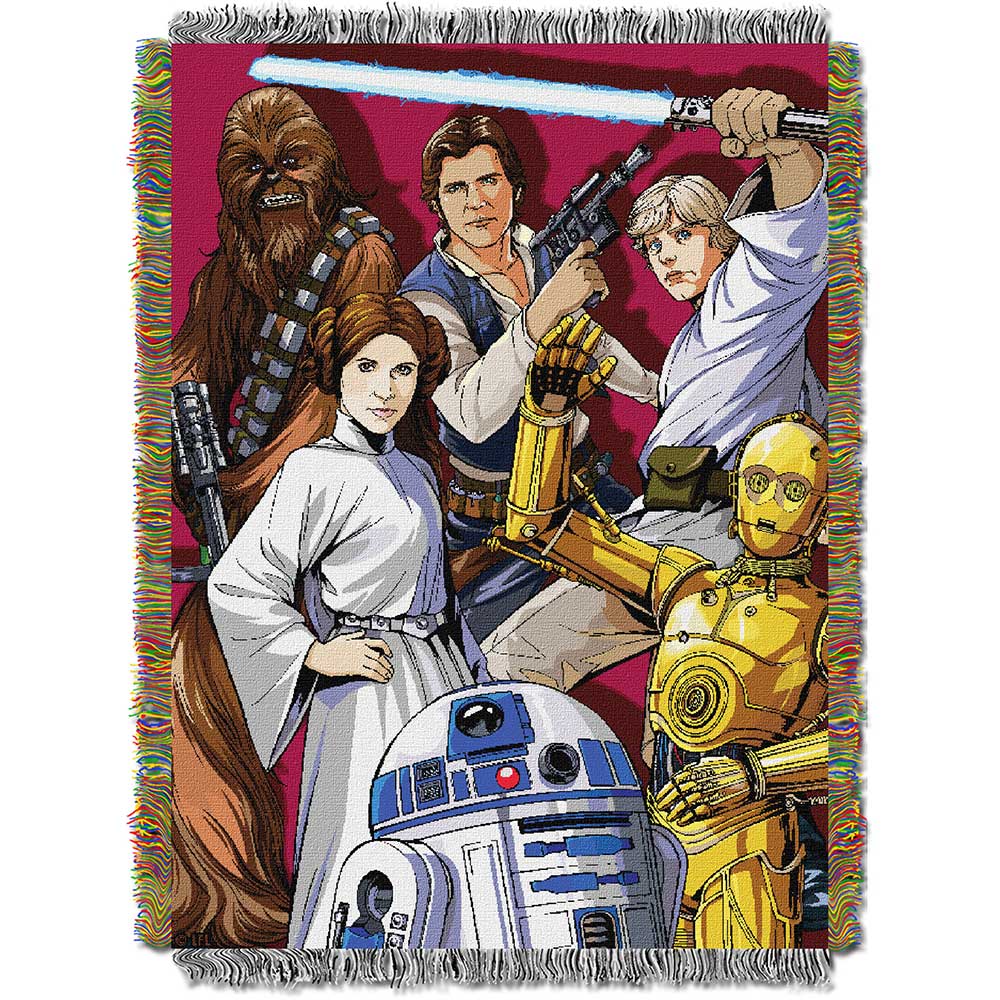 Disney Star Wars Rebel Forces Woven Tapestry Throw Blanket 48x60 Inches