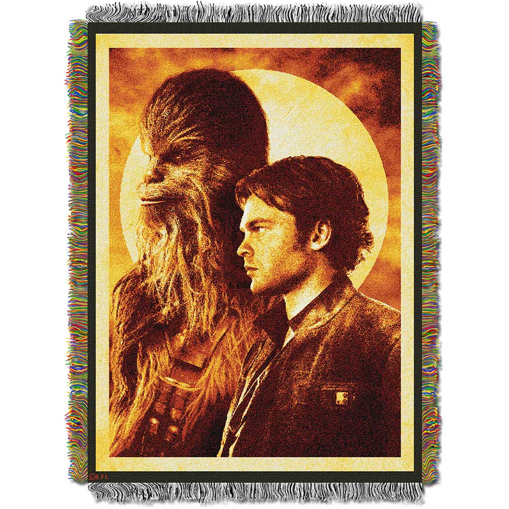 Disney Star Wars Han Solo Two Pirates Woven Tapestry Throw Blanket 48x60 Inches