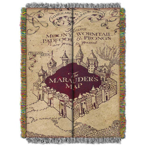 Warner Bros. Harry Potter Marauders Map Woven Tapestry Wall Hanging 48x60 Inches