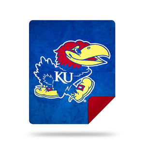 NCAA Kansas Jayhawks Silver Knit Throw Blanket 60x72 Inches