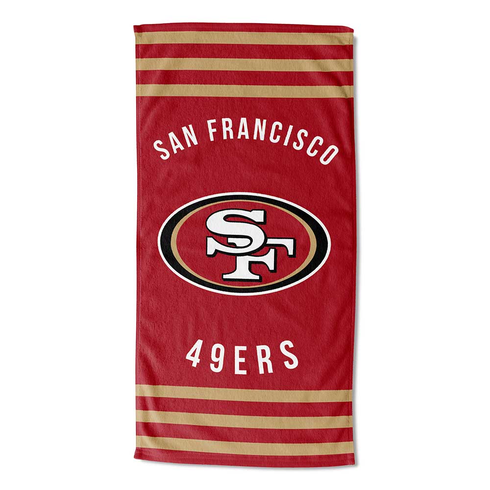 NFL San Francisco 49ers Stripes Beach Towel 30x60 Inches