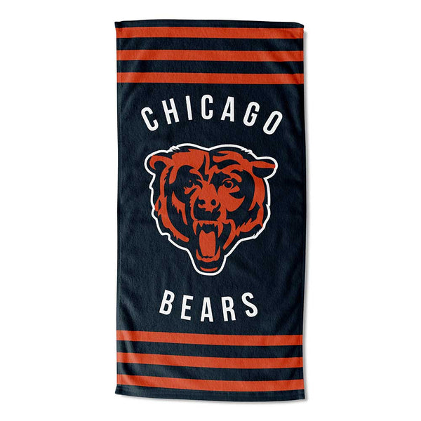 NFL Chicago Bears Stripes Beach Towel 30x60 Inches