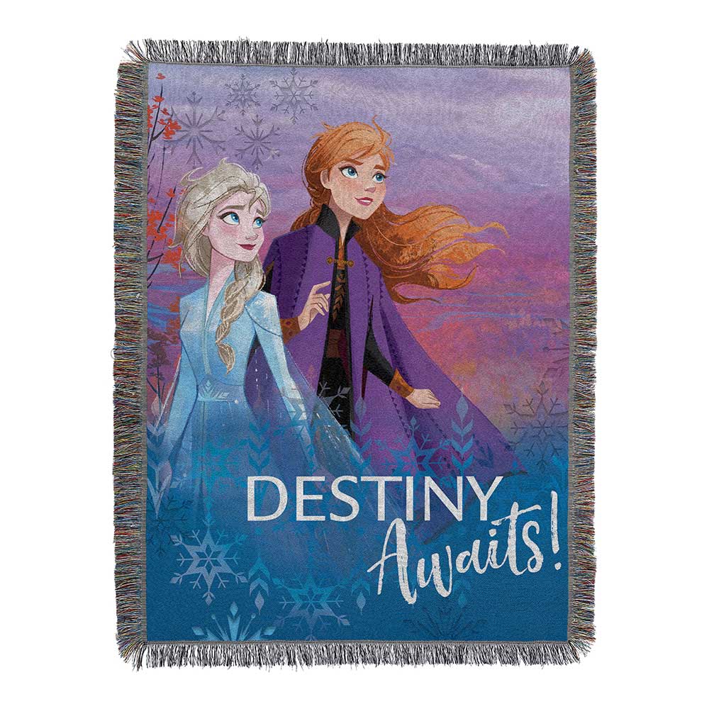 Disney Frozen 2 Destiny Awaits Woven Tapestry Throw Blanket 48x60 Inches