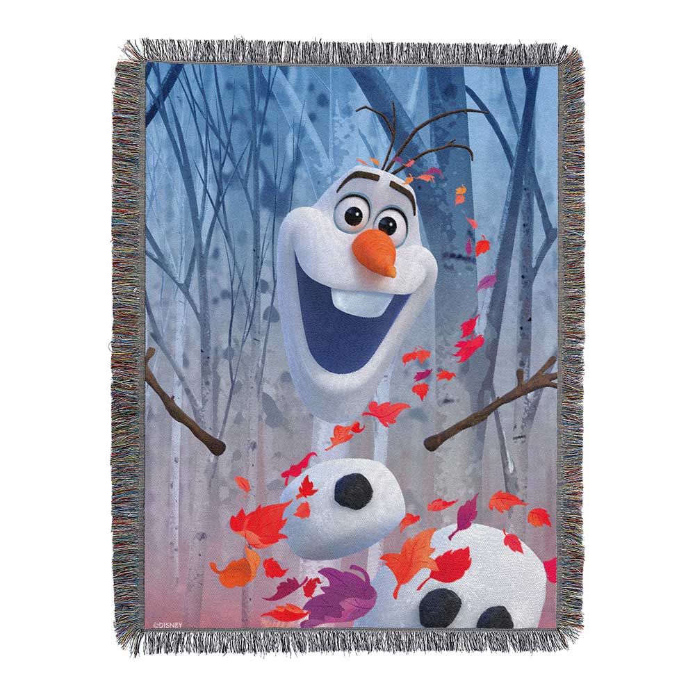 Disney Frozen 2 In The Leaves Woven Tapestry Throw Blanket 48x60 Inches