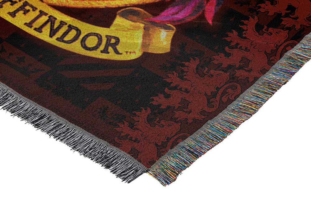 Warner Bros. Harry Potter Gryffindor Shield Woven Tapestry Throw Blanket  48x60 Inches