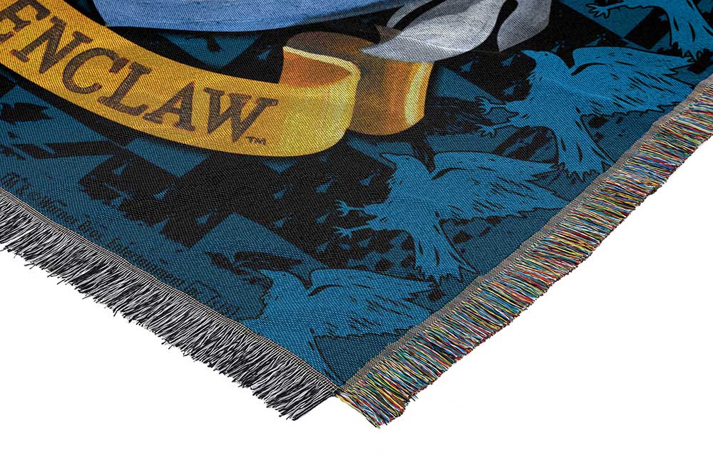 Warner Bros. Harry Potter Ravenclaw Crest Woven Tapestry Throw Blanket 48x60 Inches