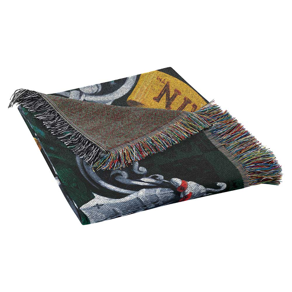 Warner Bros. Harry Potter Slytherin Shield Woven Tapestry Throw Blanke